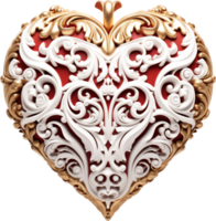 Heart png with AI generated.