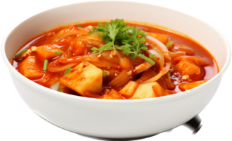 Kimchi stew png with AI generated.