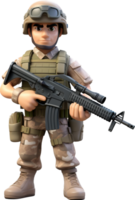 Soldier png with AI generated.