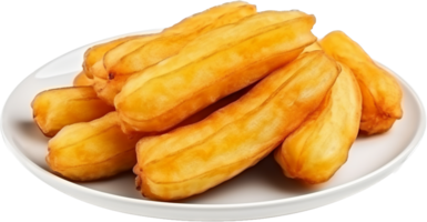 Fried Banana png with AI generated.