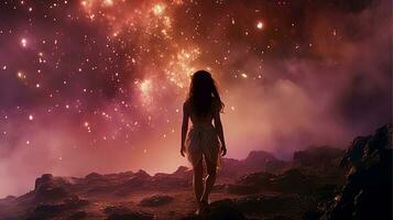 Psychic waves experimentation, psychedelia, and bold mental, emotional, and spiritual journey, journey into wellness with psychic waves, Generative AI illustration photo