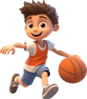 basketbal speler PNG met ai gegenereerd.