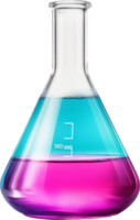 Laboratory flask png with AI generated.