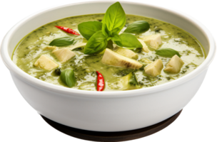 Green curry png with AI generated.
