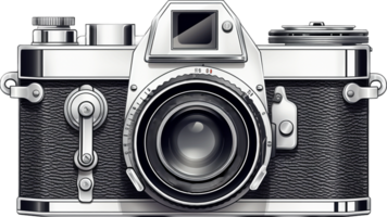 Vintage camera png with AI generated.