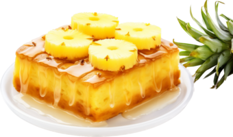 Pineapple cake png with AI generated.