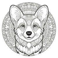 Mandala Dog Coloring Pages photo