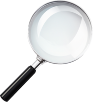 Magnifying glass png with AI generated.