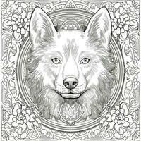 Mandala Dog Coloring Pages photo