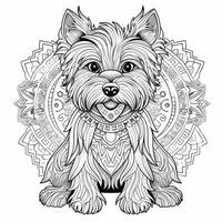 Mandala Dog Coloring Pages photo