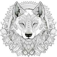 Mandala Dog Coloring Pages photo