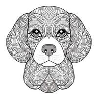 Mandala Dog Coloring Pages photo