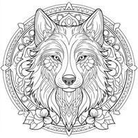 Mandala Dog Coloring Pages photo