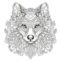 Mandala Dog Coloring Pages photo