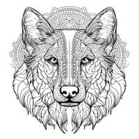 Mandala Dog Coloring Pages photo