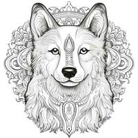 Mandala Dog Coloring Pages photo