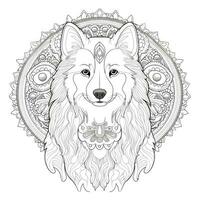 Mandala Dog Coloring Pages photo