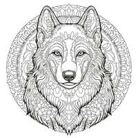 Mandala Dog Coloring Pages photo