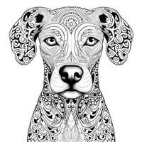 Mandala Dog Coloring Pages photo