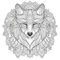 Mandala Dog Coloring Pages photo