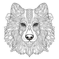 Mandala Dog Coloring Pages photo