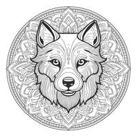 Mandala Dog Coloring Pages photo