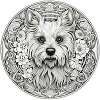 Mandala Dog Coloring Pages photo