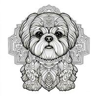 Mandala Dog Coloring Pages photo