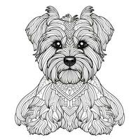 Mandala Dog Coloring Pages photo