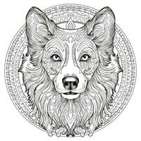 Mandala Dog Coloring Pages photo