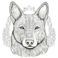 Mandala Dog Coloring Pages photo