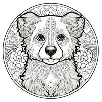 Mandala Dog Coloring Pages photo