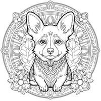 Mandala Dog Coloring Pages photo