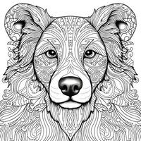 Mandala Dog Coloring Pages photo