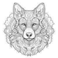 Mandala Dog Coloring Pages photo