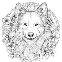 Mandala Dog Coloring Pages photo