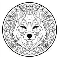 Mandala Dog Coloring Pages photo