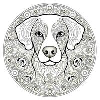 Mandala Dog Coloring Pages photo