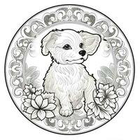 Mandala Dog Coloring Pages photo