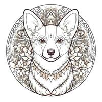 Mandala Dog Coloring Pages photo