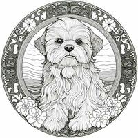 Mandala Dog Coloring Pages photo