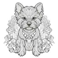 Mandala Dog Coloring Pages photo