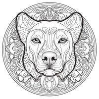 Mandala Dog Coloring Pages photo