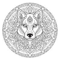 Mandala Dog Coloring Pages photo