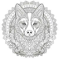 Mandala Dog Coloring Pages photo