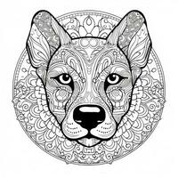 Mandala Dog Coloring Pages photo