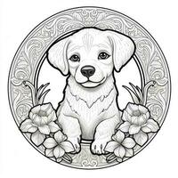 Mandala Dog Coloring Pages photo