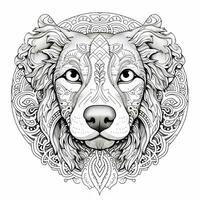 Mandala Dog Coloring Pages photo