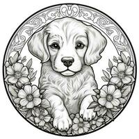 Mandala Dog Coloring Pages photo