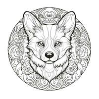 Mandala Dog Coloring Pages photo